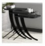 Set tavoline (3 Pc) Kalune Design Pion - Black Marble Black