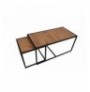 Set tavoline kafeje Kalune Design Atlantis - Walnut WalnutBlack