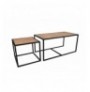 Set tavoline kafeje Kalune Design Atlantis - Walnut WalnutBlack