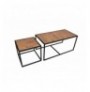 Set tavoline kafeje Kalune Design Atlantis - Walnut WalnutBlack