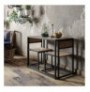 Set ( 3 Pc ) Tavoline + karrige Kalune Design Bahar Atlantic Pine Black