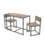 Set ( 3 Pc ) Tavoline + karrige Kalune Design Bahar Atlantic Pine Black