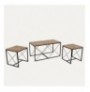 Set tavoline kafeje Kalune Design Defne - Atlantic Pine Atlantic Pine Black