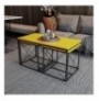 Set tavoline kafeje Kalune Design Defne - Yellow Yellow Black