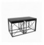 Set tavoline kafeje Kalune Design Defne - Black Marble Black