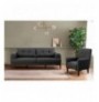 Set ( 3 Pc ) Divan + kolltuk Atelier del Sofa Vina Set - Anthracite, Walnut Anthracite Walnut