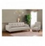 Set ( 3 Pc ) Divan + kolltuk Atelier del Sofa Vina Set - Cream, Walnut Cream Walnut