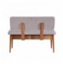 Set 5 Pc Tavoline ngrenie me hapje + Karrige Kalune Design Vina Walnut Soho Grey Walnut Soho