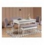 Set 5 Pc Tavoline ngrenie me hapje + Karrige Kalune Design Vina White Soho Grey White Soho