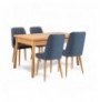 Set ( 5 Pc ) Tavoline + karrige Kalune Design Costa Atlantice-Navy Blue Atlantic Pine Navy Blue
