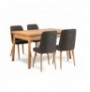 Set ( 5 Pc ) Tavoline + karrige Kalune Design Costa Atlantice-Anthracite Atlantic Pine Anthracite