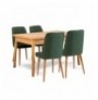 Set ( 6 Pc ) Tavoline + karrige Kalune Design Costa Atlantic Green Atlantic Pine Green