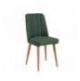 Set ( 5 Pc ) Tavoline + karrige Kalune Design Costa White Atlantice-Green Atlantic Pine White Green