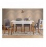 Set ( 5 Pc ) Tavoline + karrige Kalune Design Costa White Atlantice-Grey Atlantic Pine White Grey