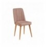 Set ( 6 Pc ) Tavoline + karrige Kalune Design Costa 0900 - 2 AB Atlantic Pine White Stone
