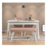 Set ( 4 Pc ) Tavoline + karrige Kalune Design Costa White-Stone White Stone