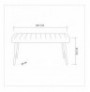 Set ( 6 Pc ) Tavoline + karrige Kalune Design Costa 0900 - 2 B White Stone