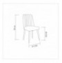 Set ( 4 Pc ) Tavoline + karrige Kalune Design Costa White-Grey White Grey