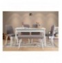 Set ( 6 Pc ) Tavoline + karrige Kalune Design Costa 0701 - 2 B White Grey