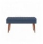 Set 4 Pc Tavoline ngrenie me hapje + Karrige Kalune Design Vina 1048 - 3 - Walnut, Dark Blue Walnut Dark Blue