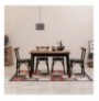 Set ( 5 Pc ) Tavoline + karrige Kalune Design Oliver Sbt. Barok-Black Black