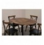 Set 5 Pc Tavoline ngrenie me hapje + Karrige Kalune Design Oliver - Black, Walnut