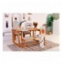 Set ( 4 Pc ) Tavoline + karrige Kalune Design Cheri 2S-1B Oak Cream