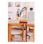 Set ( 5 Pc ) Tavoline + karrige Kalune Design Cheri 4S Oak Cream