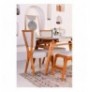 Set ( 4 Pc ) Tavoline + karrige Kalune Design Palace (2S-2B) Oak Cream