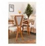 Set ( 5 Pc ) Tavoline + karrige Kalune Design Palace Wooden - Cream Oak Cream