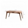 Set ( 5 Pc ) Tavoline + karrige Kalune Design Touch Wooden - Anthracite Walnut Anthracite