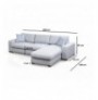 Divan kendor Atelier del Sofa Loop 12 Light Grey