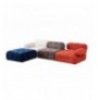 Divan kendor Atelier del Sofa Doblo 3 Seater with Pouffe ( L1-O1-1R-Pouffe) - Multicolor Red White Blue Grey