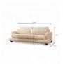 Divan 3-vendesh Atelier del Sofa River - Beige Beige