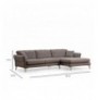 Divan kendor Atelier del Sofa Costor Corner Right Grey Grey