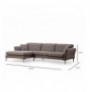 Divan kendor Atelier del Sofa Costor Corner Left Grey Grey