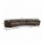 Divan kendor Atelier del Sofa Ment?s Corner 1 (L1+O1+Cx+2Xr) Brown