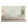 Divan 3-vendesh Atelier del Sofa Doblo 3 Seater ( L1-Pouffe-1R) - Cream Bouclette Cream