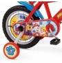 Children's Bike 14" Paw Patrol Red 1478 Boy NEW TOIMSA