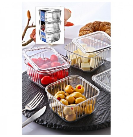 Set mengjesi ( 3 Pc) C-PK03 - Clear Transparent