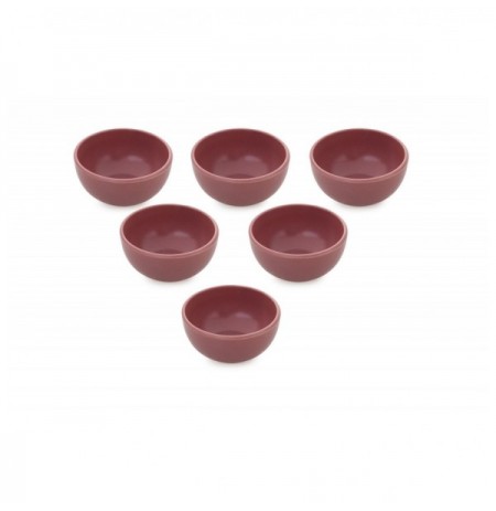 Set mbajtese salcash Bulut Matte Dried Rose Snack / Sauce 8 Cm 6 Pieces Dusty Rose