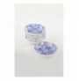 Set mbajtese salcash Blue Ring Snack / Sauce Bowl 13 Cm 6 Pieces - 17926 WhiteDark Blue