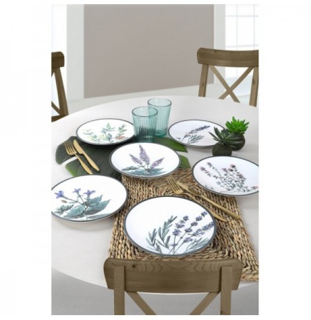 Set pjata embelsire qeramike ( 6 Pc) ST040306F022AMD3600MASD400 WhiteGreenPurpleBlack