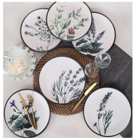 Set pjate servirje ( 6 Pc ) ST040406F022AMD3600MAS3T00 WhiteGreenPurpleBlack