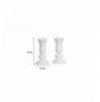 Set objekt dekorues ( 2 Pc ) Trove Candle - White