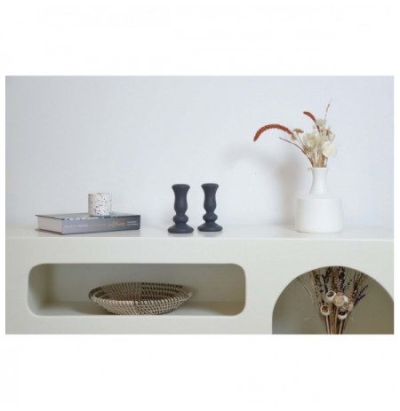 Set objekt dekorues ( 2 Pc ) Trove Candle - Anthracite