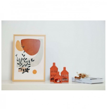 Set objekt dekorues ( 3 Pc ) Trove Homes Set - Orange