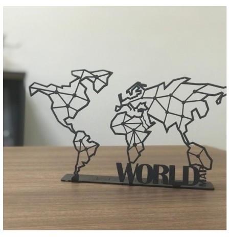 Objekt dekorues Pirudem World Map Pod Black