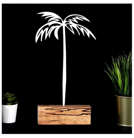 Objekt dekorues Bystag Palm - White