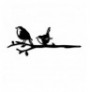 Objekt dekorues Tanelorn Bird On The Branch 03 - Black Black